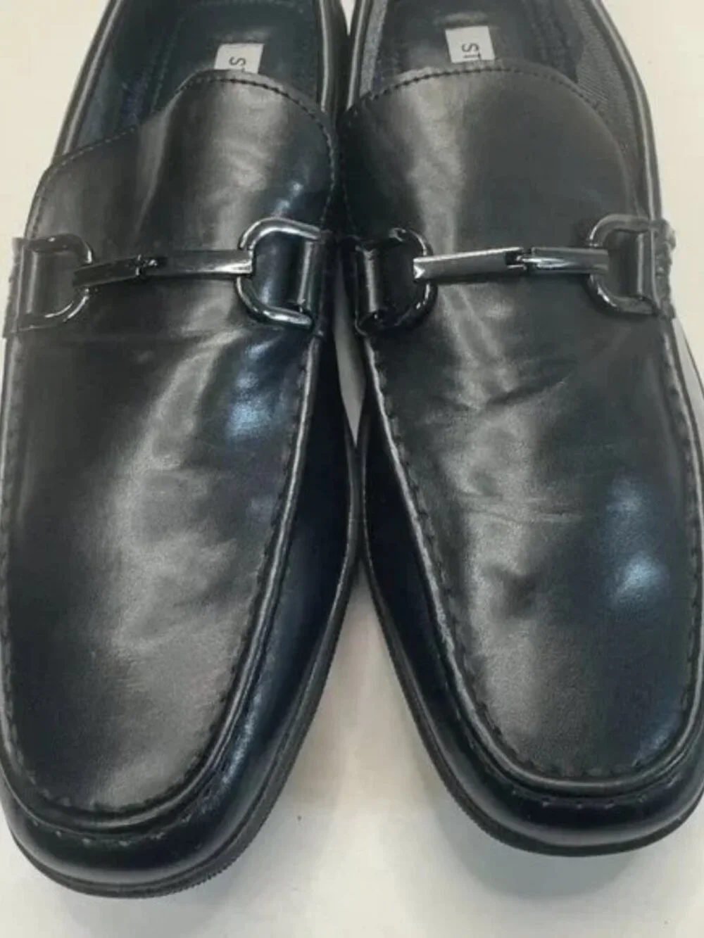 Steve Madden P-Pellea PU Uppers Slip-on Rubber Soles Loafers Black Size 10M